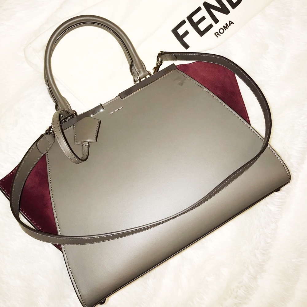 Brand new fendi 3jour gray leather